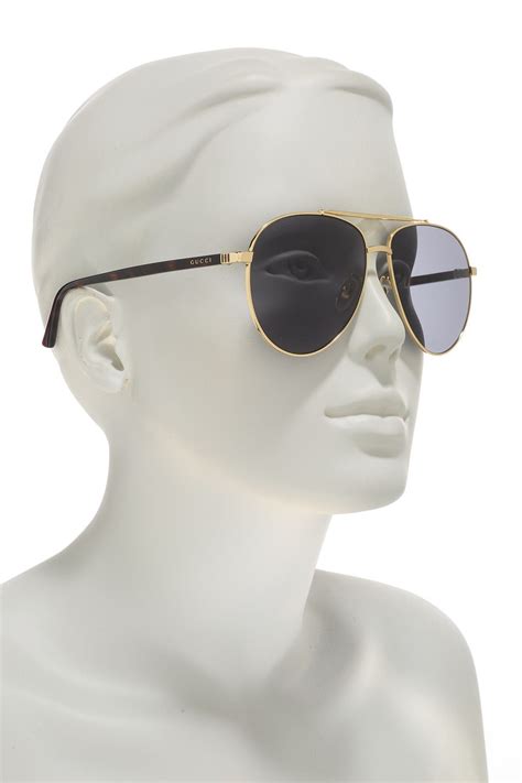 61mm square sunglasses gucci|Gucci 56mm aviator sunglasses.